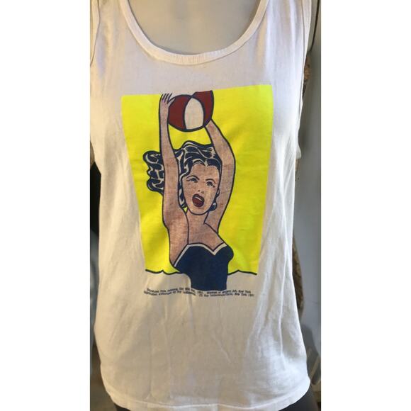 Fruit of The Loom Girl with Ball 1961 Painting Recreation  '91 Tank Top Size L - Picture 6 of 9